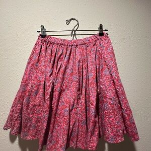 Xirena Pink Paisley Elastic Waist Mini Skirt